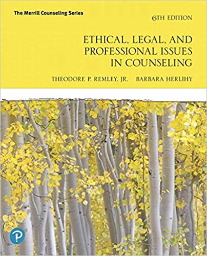 Ethical, Legal, and Professional Issues in Counseling (6th Edition) [2019] - Original PDF